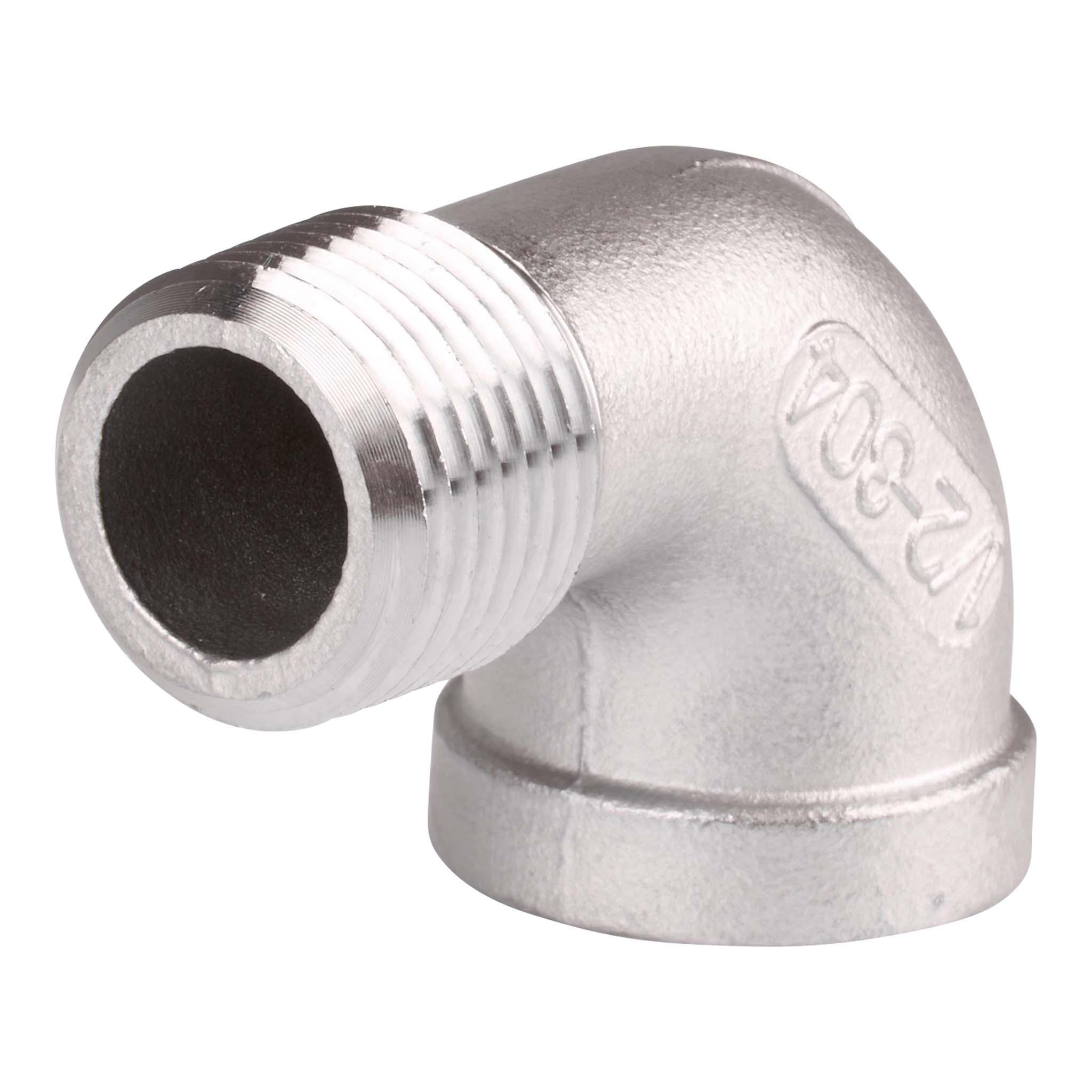 angled view 90° ss elbow